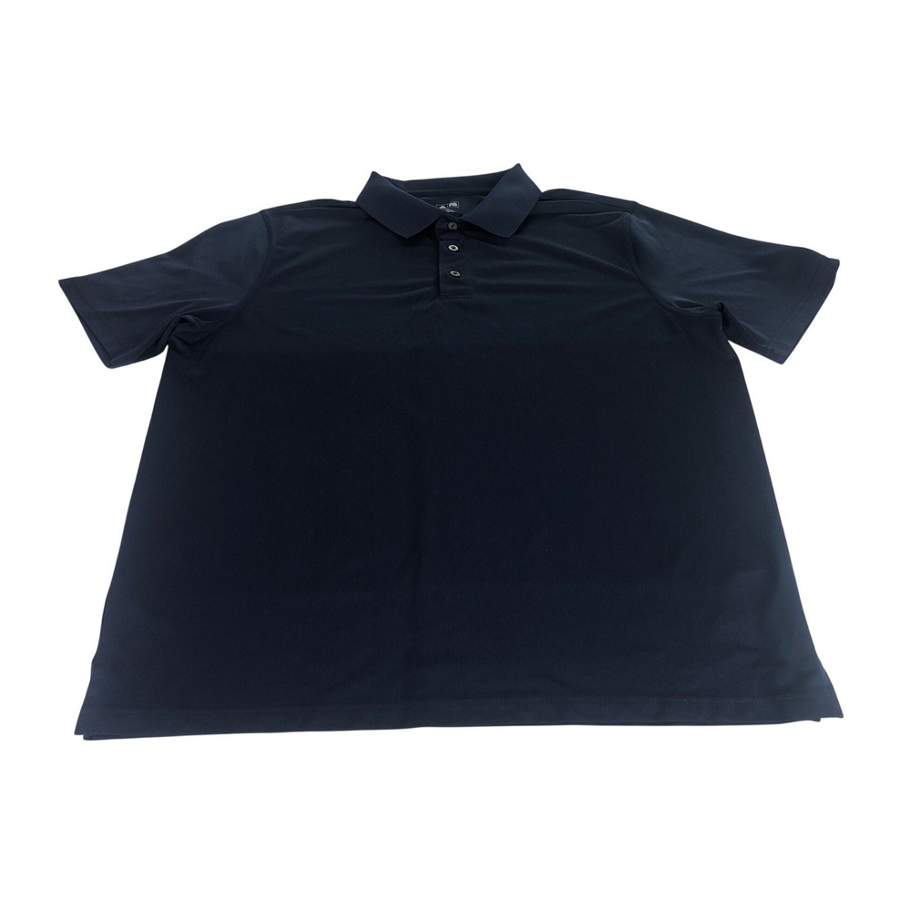 Adidas Golf Mens Dark Navy Short Sleeve‎ Polo Shirt 2XL Performance Polyester